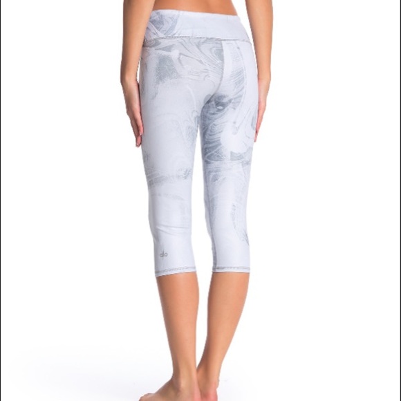 ALO White Marble Capri Leggings - Picture 2 of 2